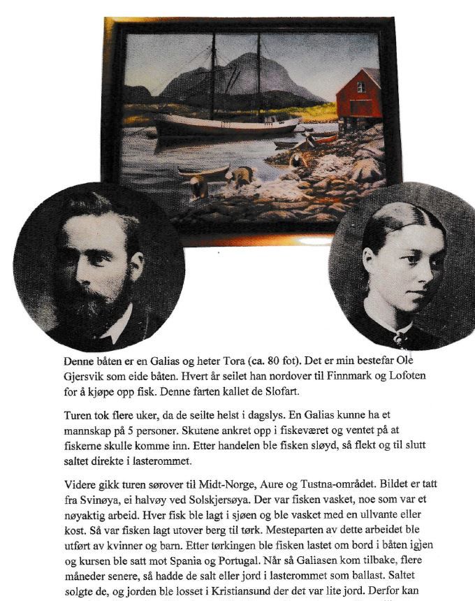 Tekst på bilde skrevet av min mor Jorunn.